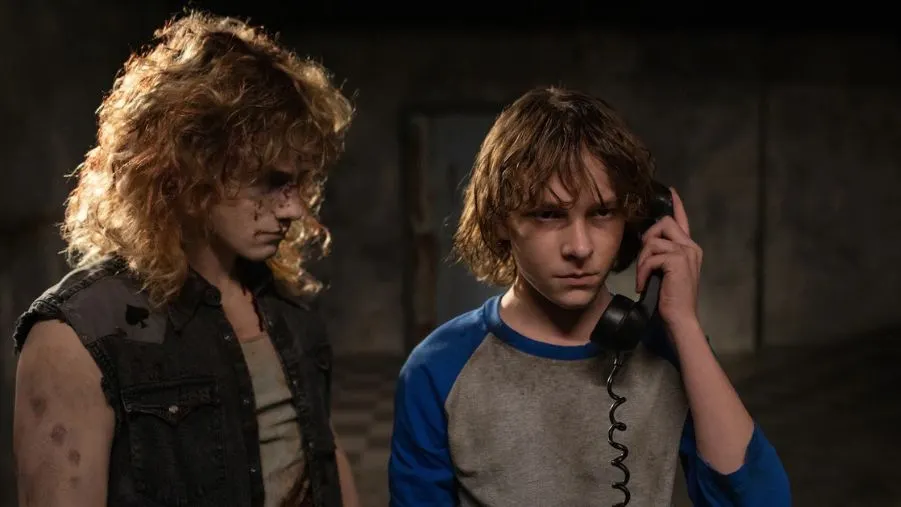 Mason Thames in a scene from the Black Phone movie