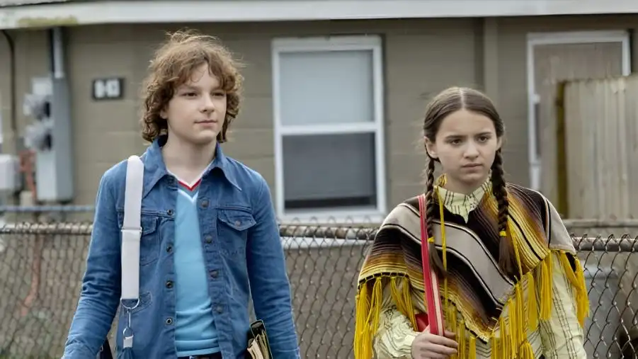 Mason Thames and Madeleine McGraw in a still from the Black Phone movie